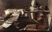 unknow artist Still-Life with Books oil painting on canvas